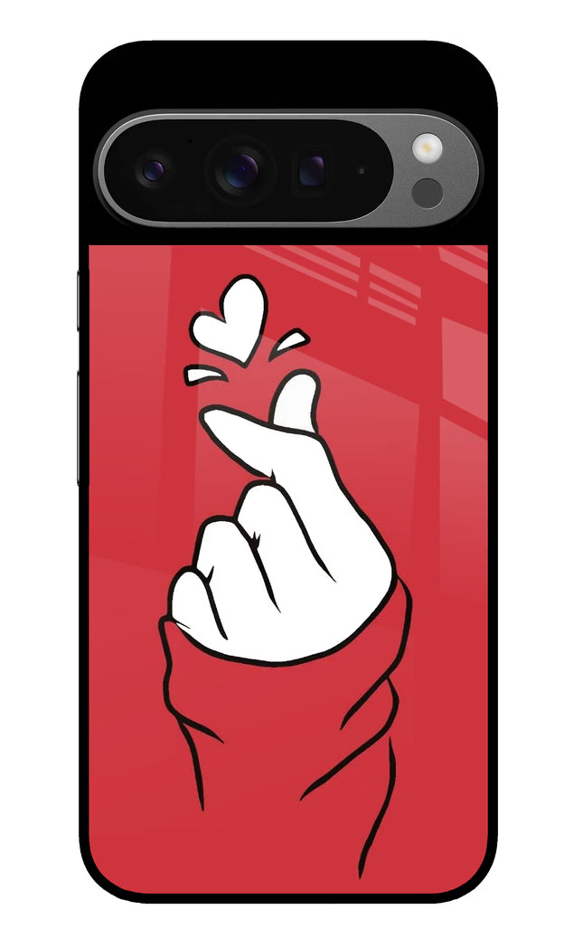 Korean Love Sign Google Pixel 9 Pro XL Glass Case Back Cover by Casekaro