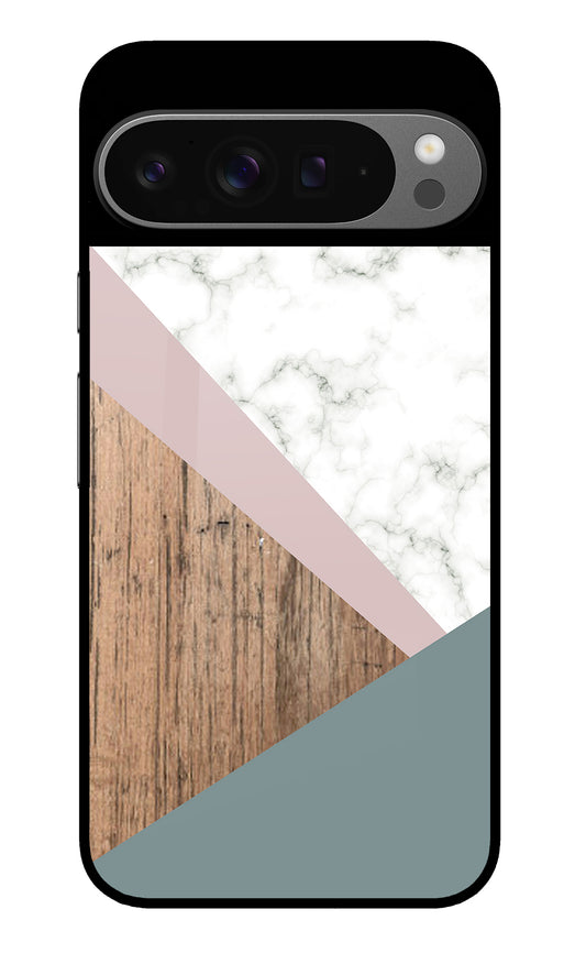 Marble wood Abstract Google Pixel 9 Pro XL Glass Case