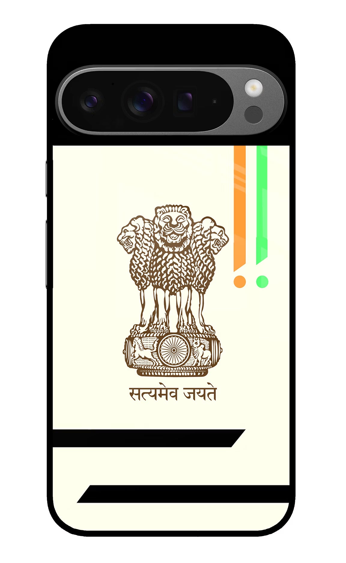 Satyamev Jayate Brown Logo Google Pixel 9 Pro XL Glass Case Back Cover by Casekaro