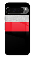 Tri Color Pattern Google Pixel 9 Pro XL Glass Case Back Cover by Casekaro