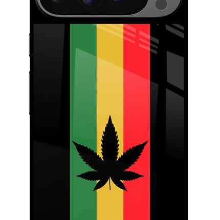 Weed Flag Google Pixel 9 Pro XL Glass Case Back Cover by Casekaro