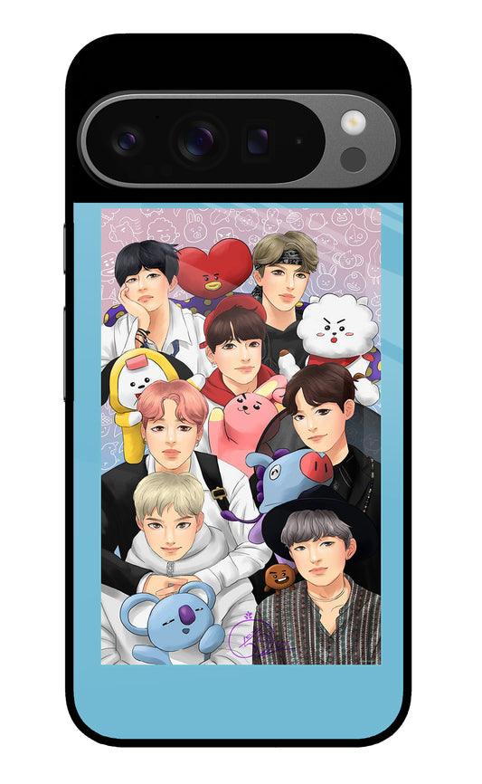 BTS with animals Google Pixel 9 Pro XL Glass Case