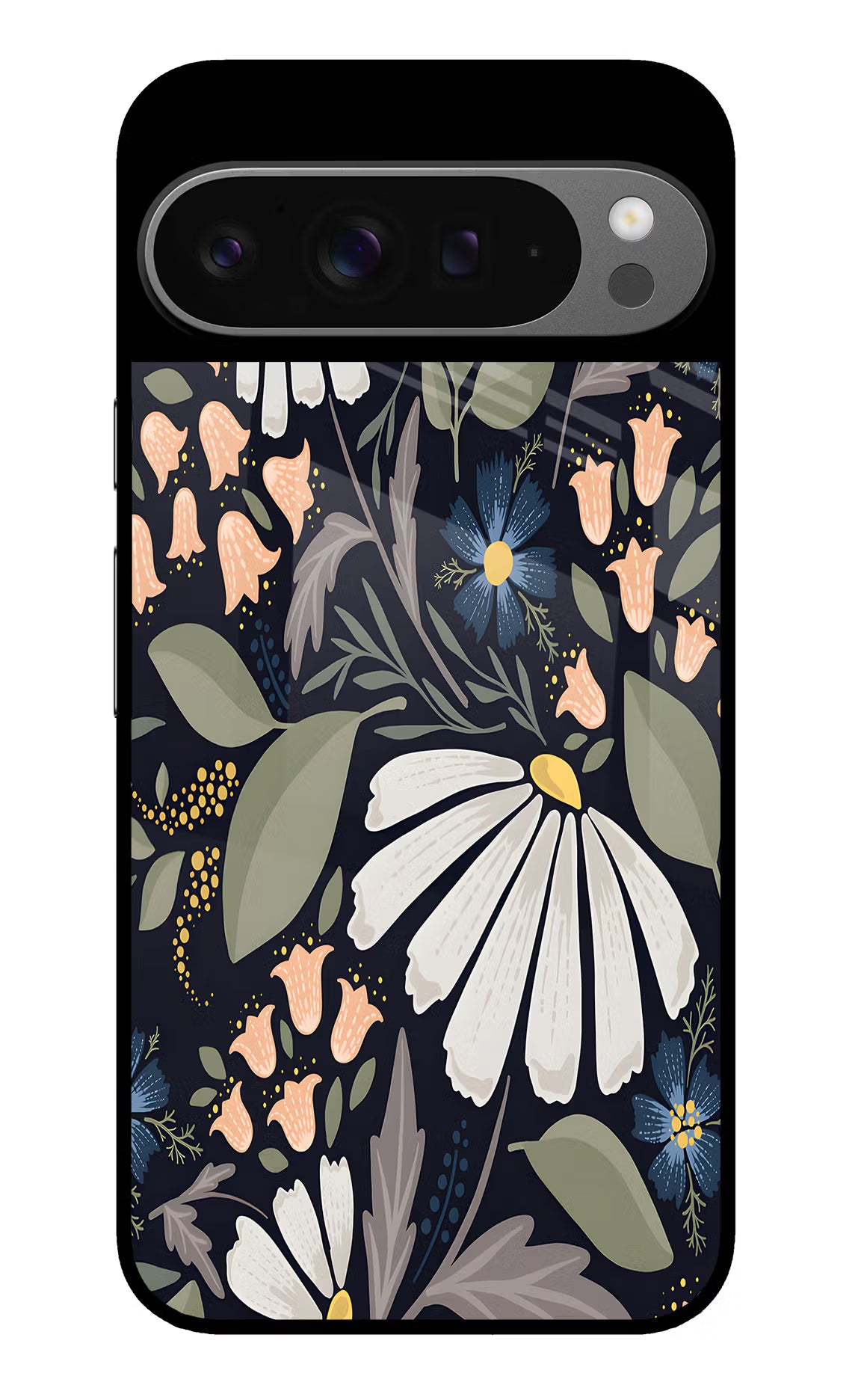 Flowers Art Google Pixel 9 Pro XL Glass Case Back Cover by Casekaro