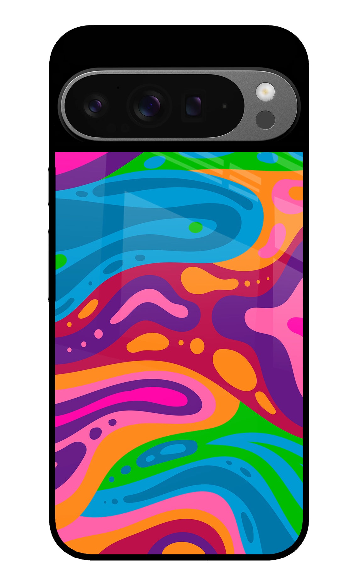 Trippy Pattern Google Pixel 9 Pro XL Glass Case