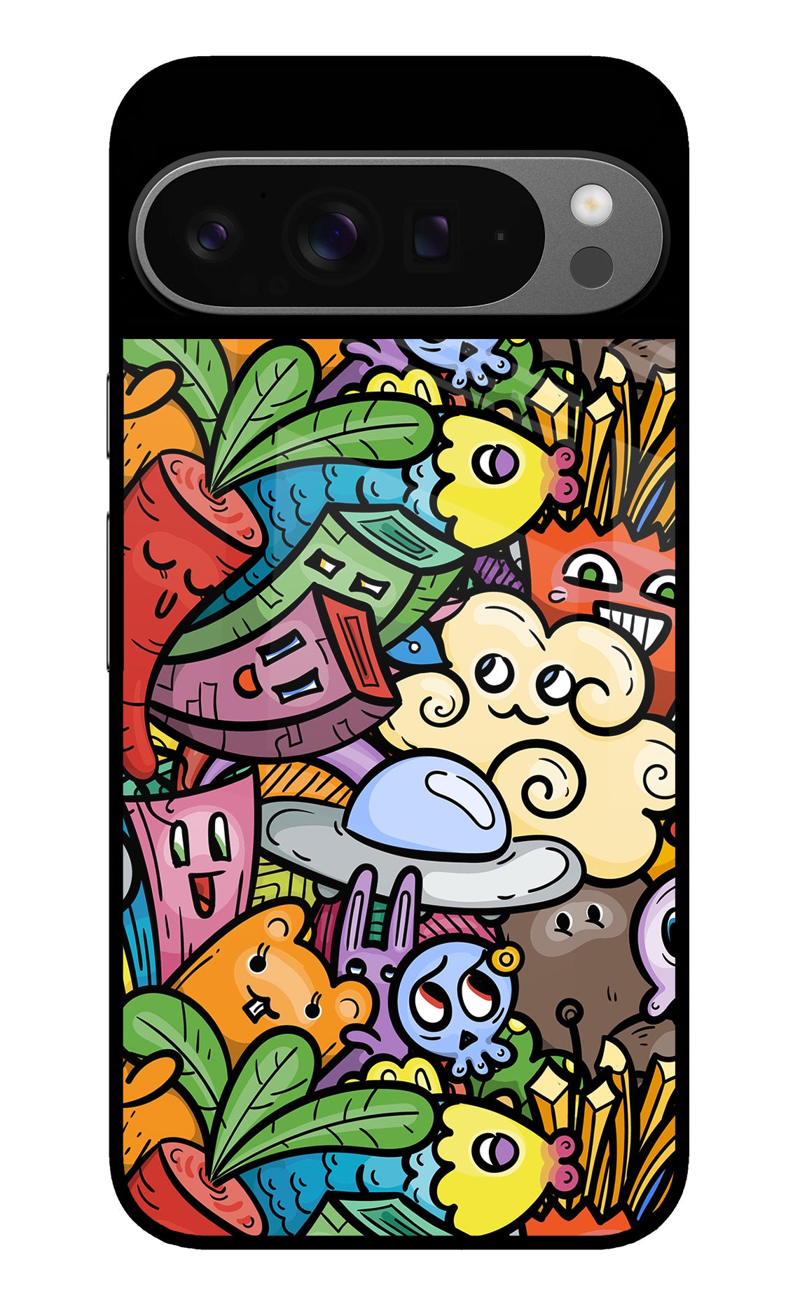 Veggie Doodle Google Pixel 9 Pro XL Glass Case