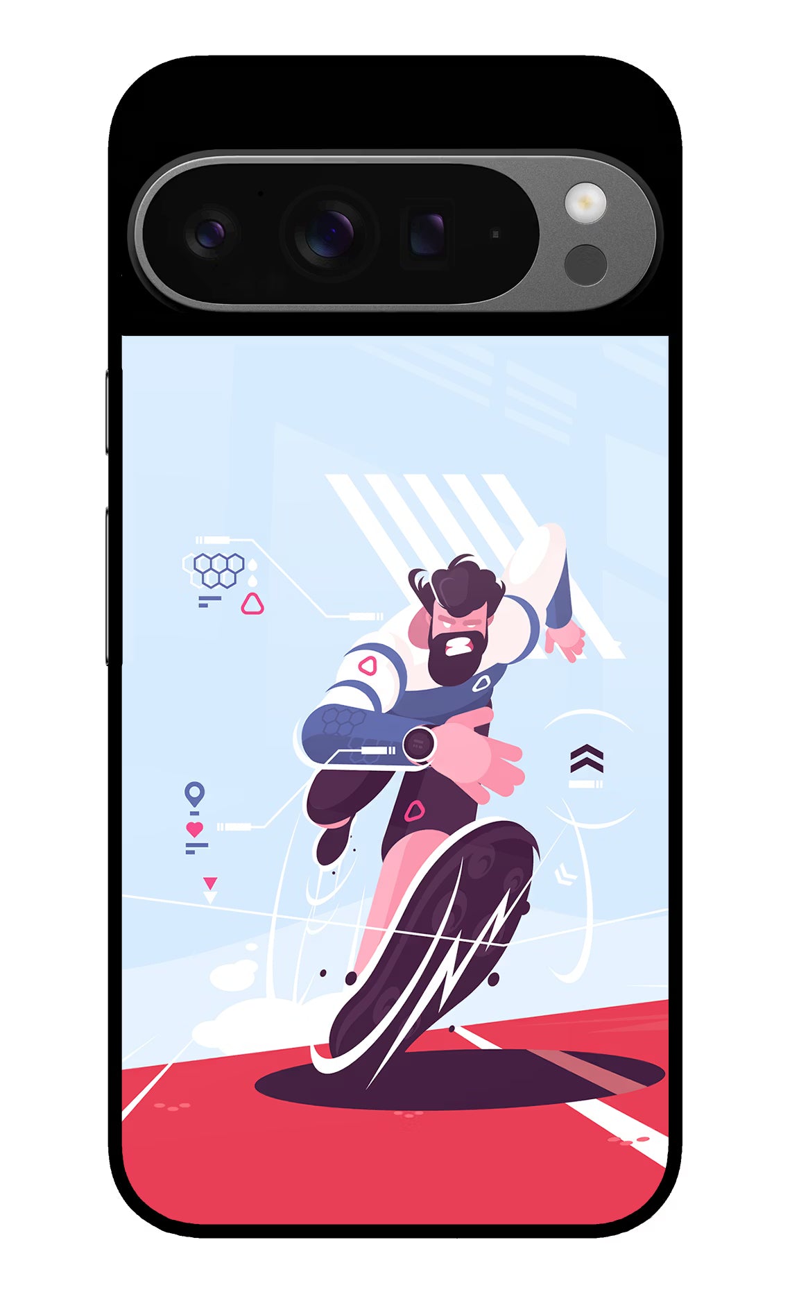 Run Pro Google Pixel 9 Pro XL Glass Case Back Cover by Casekaro