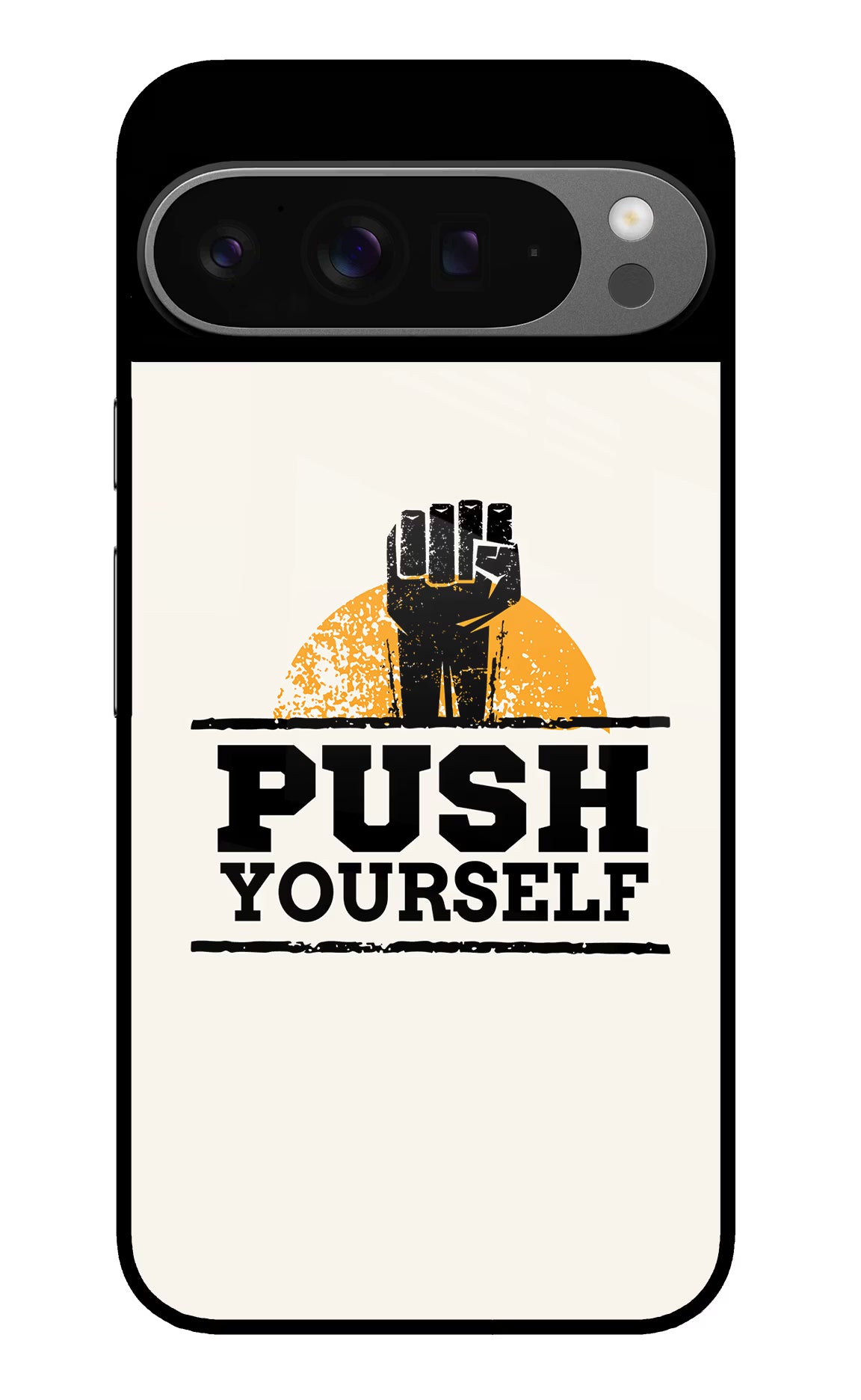 Push Yourself Google Pixel 9 Pro XL Glass Case Back Cover by Casekaro