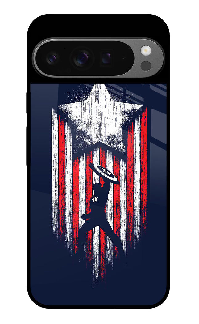 Captain America Marvel Art Google Pixel 9 Pro XL Glass Case