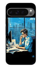 Focused Hustler (AI Generated) Google Pixel 9 Pro XL Glass Case