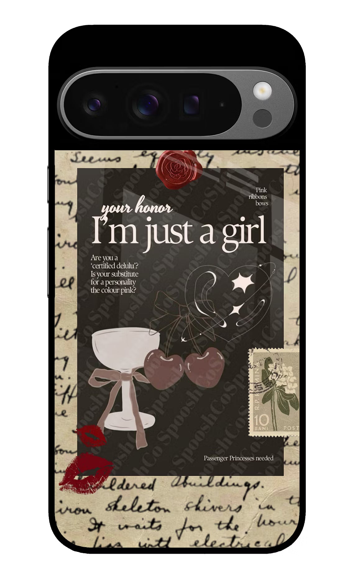 I am just a girl Google Pixel 9 Pro XL Glass Case Back Cover by Casekaro