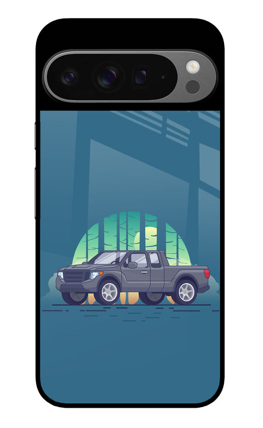 Retro Garage Vibe Google Pixel 9 Pro XL Glass Case