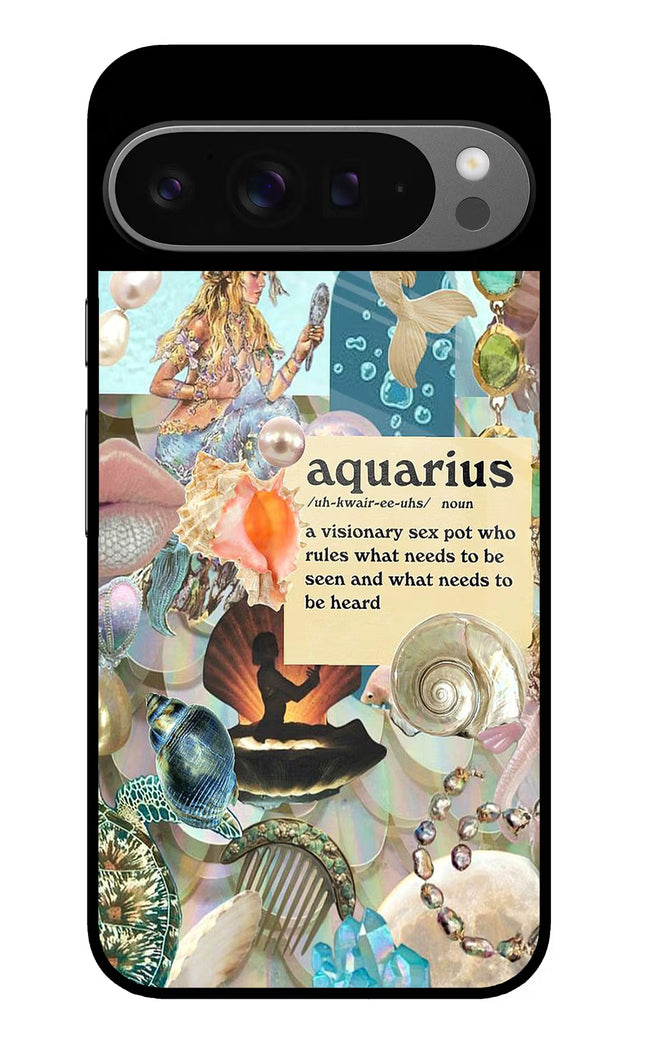 Aquarius Zodiac Google Pixel 9 Pro XL Glass Case