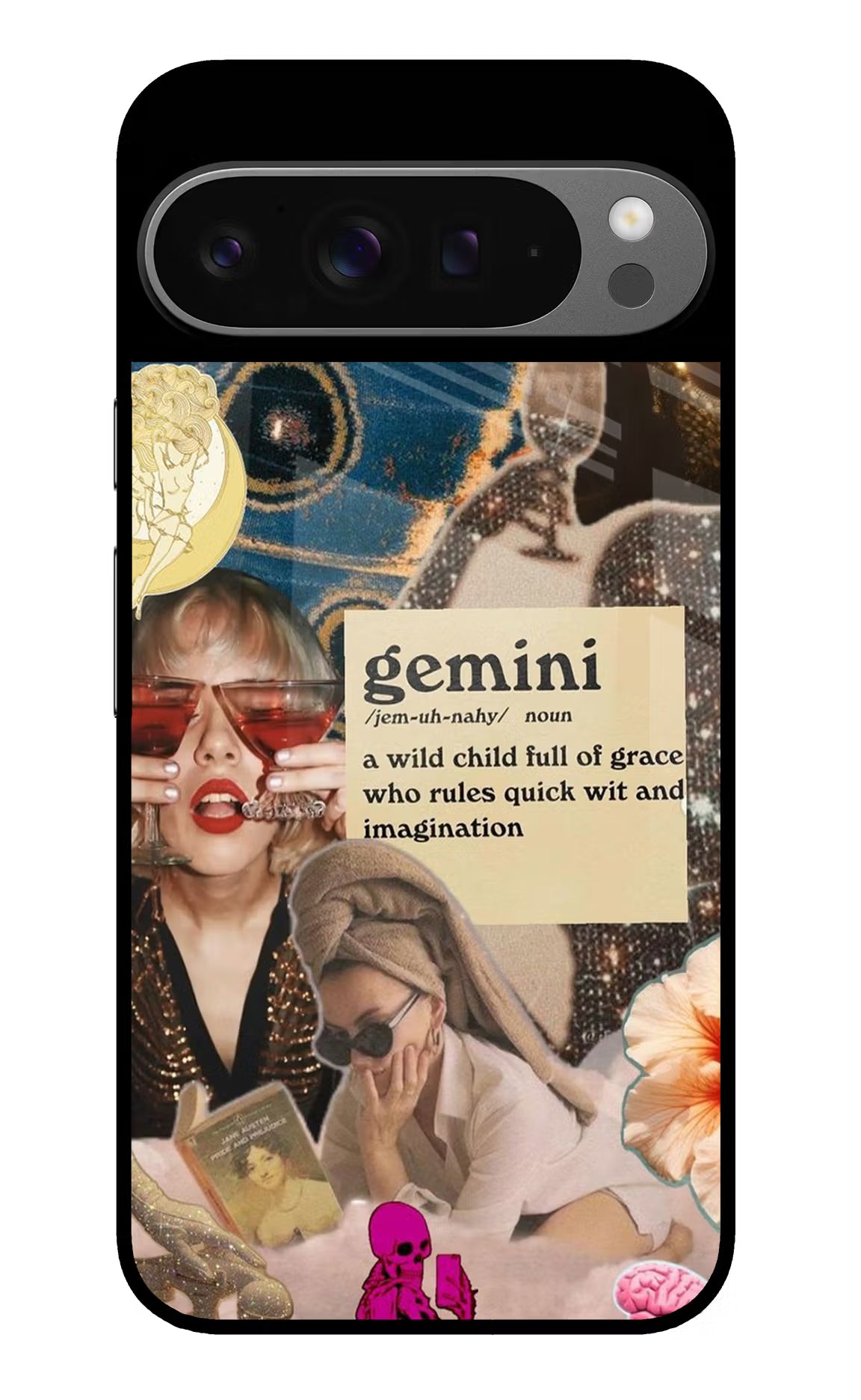 Gemini Zodiac Google Pixel 9 Pro XL Glass Case Back Cover by Casekaro