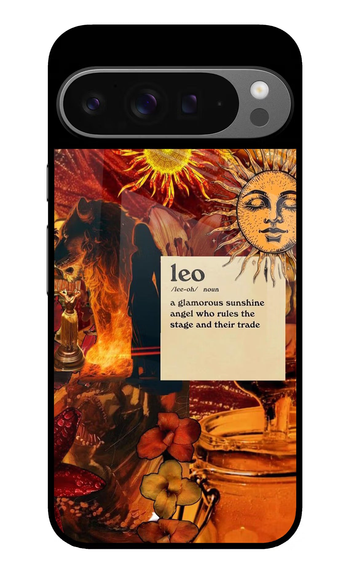 Leo Zodiac Google Pixel 9 Pro XL Glass Case Back Cover by Casekaro
