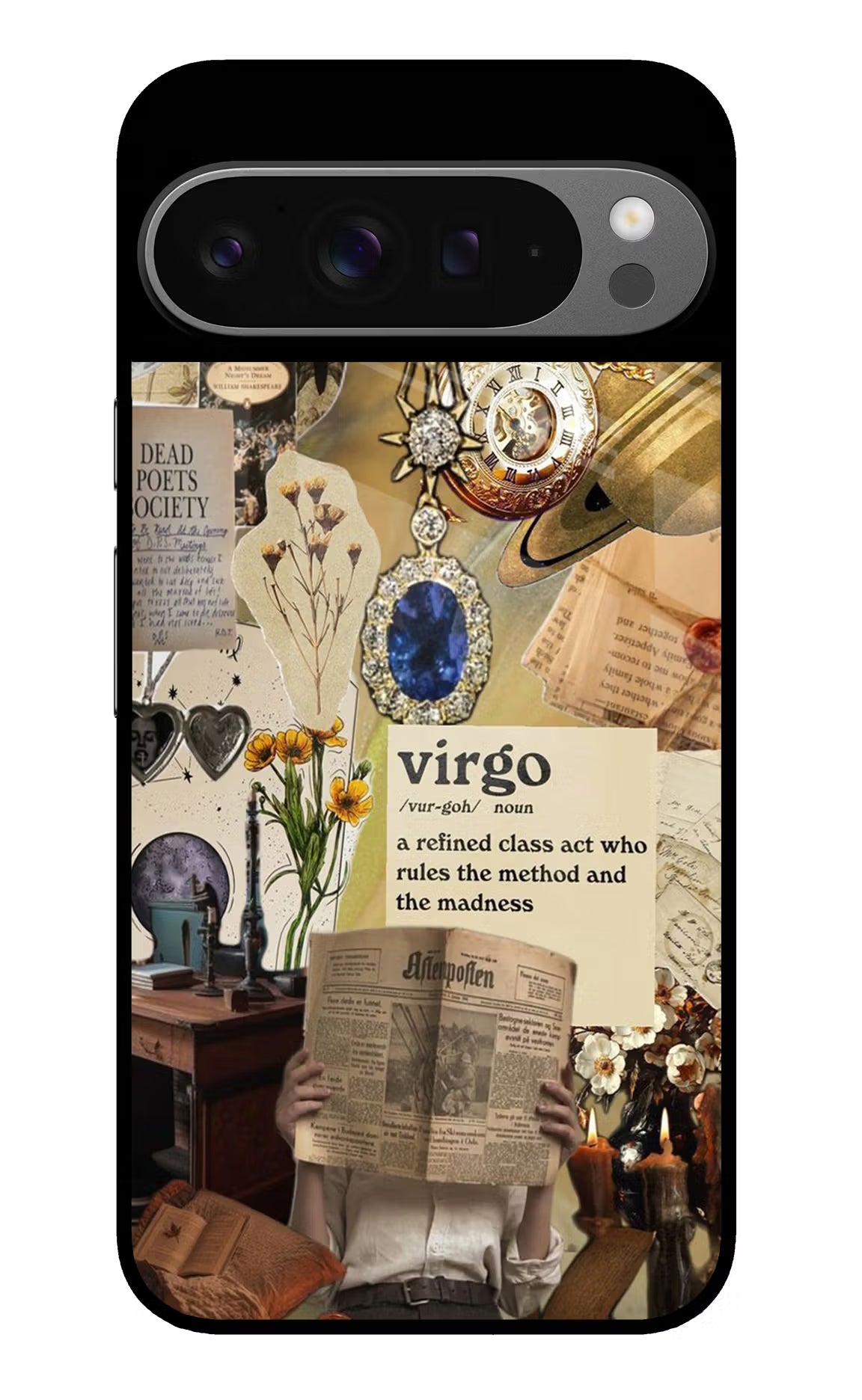 Virgo Zodiac Google Pixel 9 Pro XL Glass Case Back Cover by Casekaro