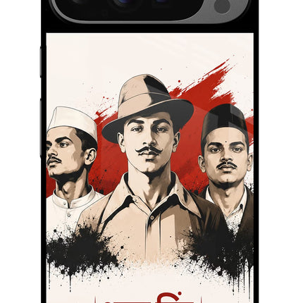 Bhagat Singh Trio Google Pixel 9 Pro XL Glass Case