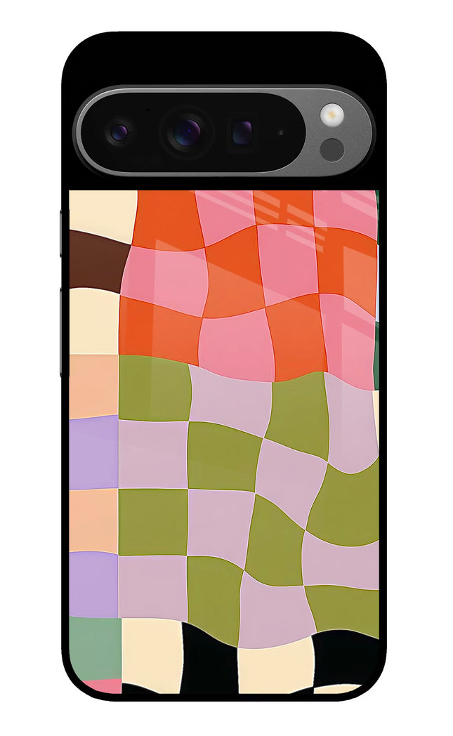 Wavy Grid Google Pixel 9 Pro XL Glass Case