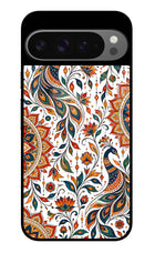 White Mayura Google Pixel 9 Pro XL Glass Case