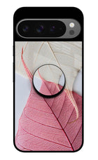 White Pink Leaf Google Pixel 9 Pro XL Pop Case by Casekaro