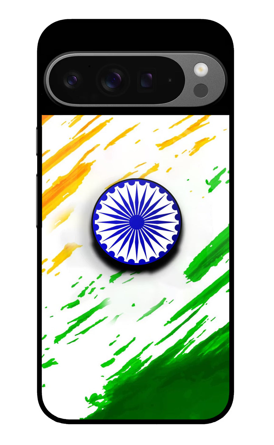 Indian Flag Ashoka Chakra Google Pixel 9 Pro XL Pop Case, Glass case