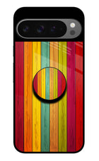 Multicolor Wooden Google Pixel 9 Pro XL Pop Case by Casekaro