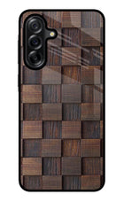 Wooden Cube Design Samsung A36 5G Glass Case