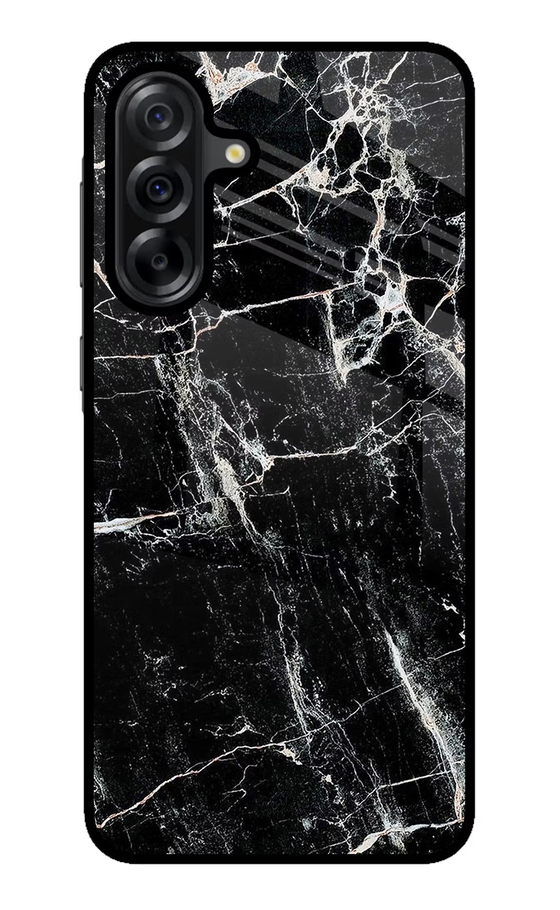 Black Marble Texture Samsung A36 5G Glass Case