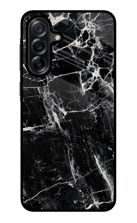 Black Marble Texture Samsung A36 5G Glass Case