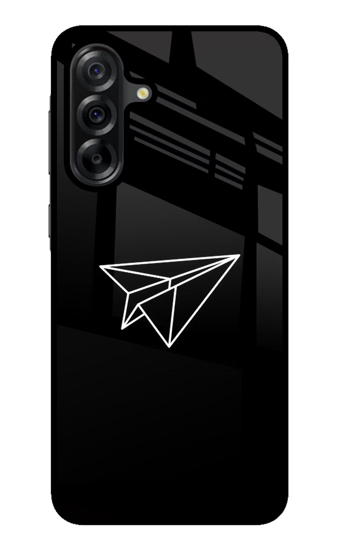 Paper Plane White Samsung A36 5G Glass Case