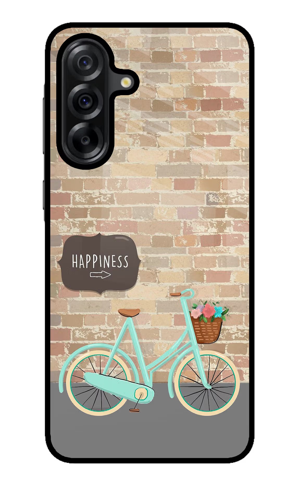 Happiness Artwork Samsung A36 5G Glass Case Back Cover by Casekaro