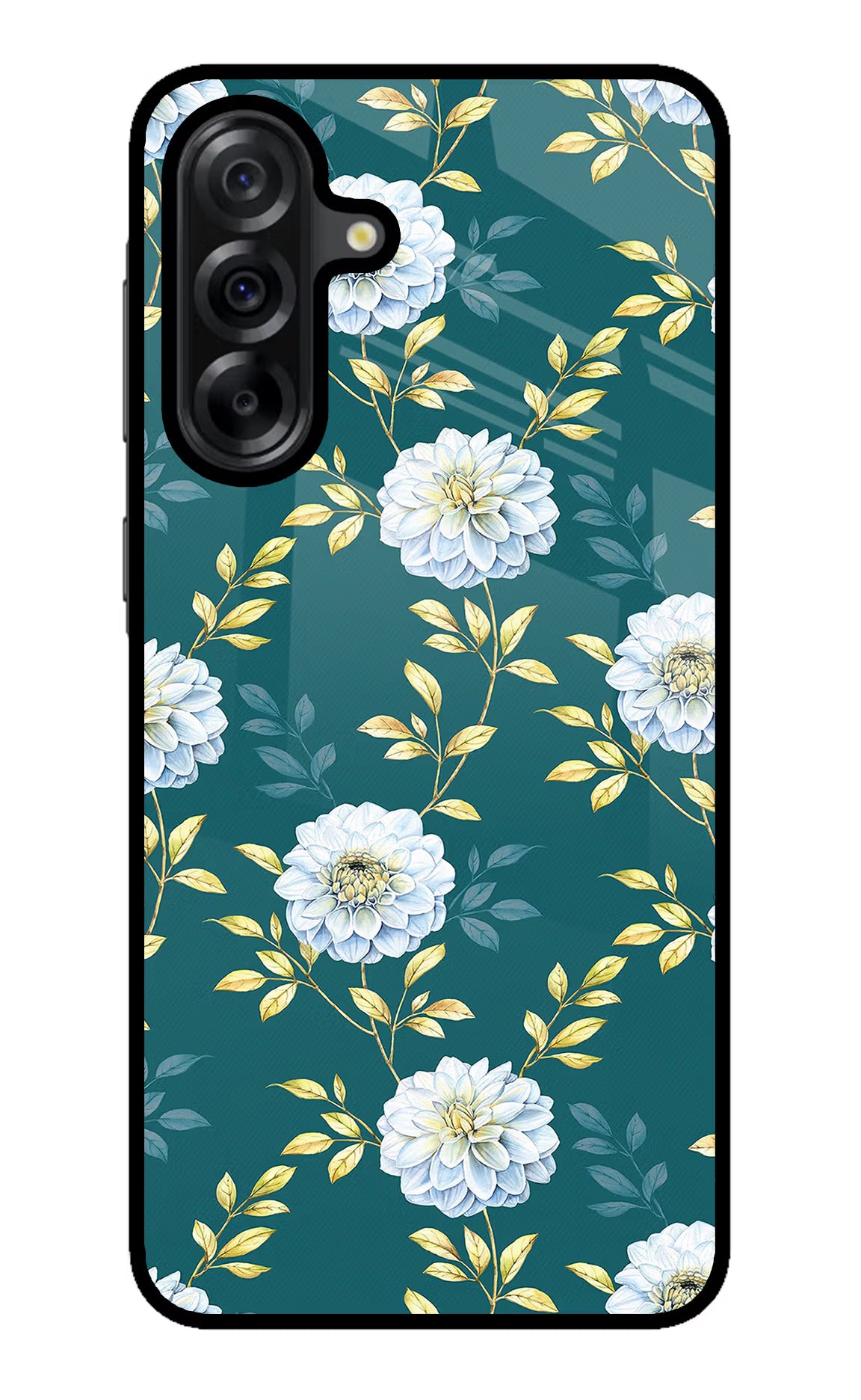 Flowers Samsung A36 5G Glass Case Back Cover by Casekaro