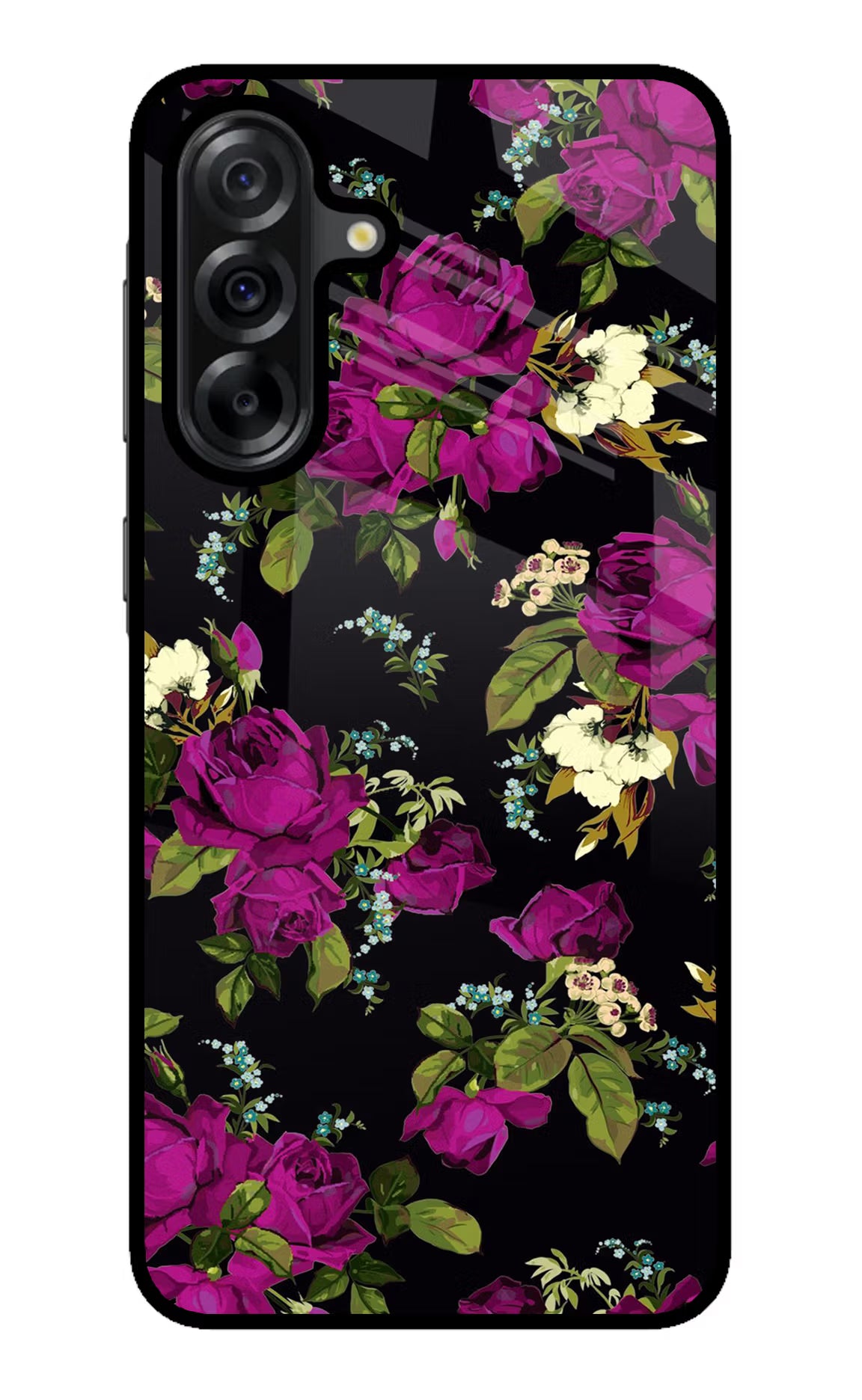 Flowers Samsung A36 5G Glass Case Back Cover by Casekaro