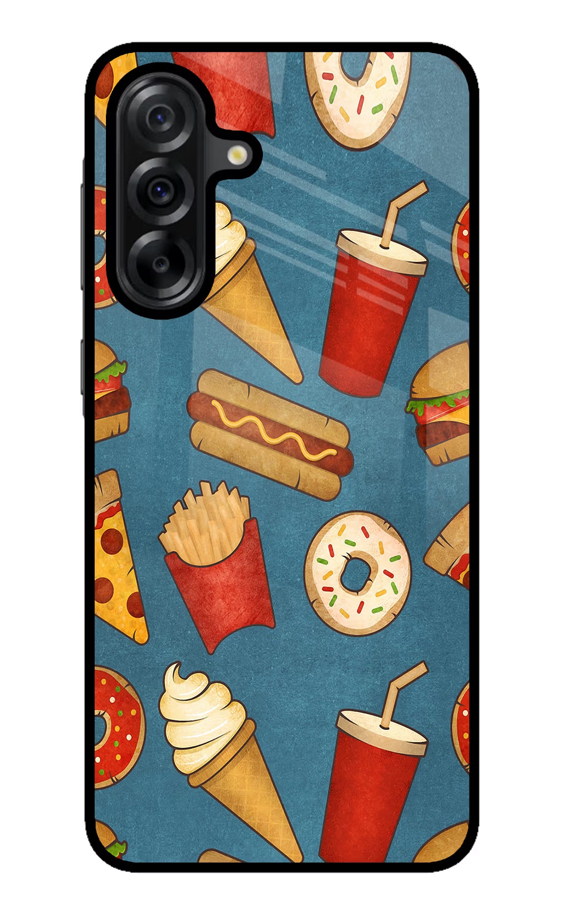 Foodie Samsung A36 5G Glass Case Back Cover by Casekaro