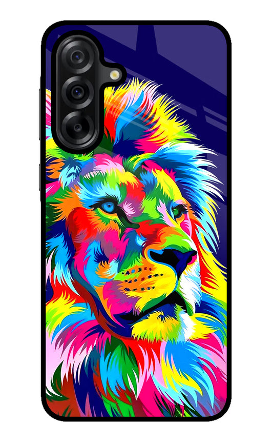 Vector Art Lion Samsung A36 5G Glass Case