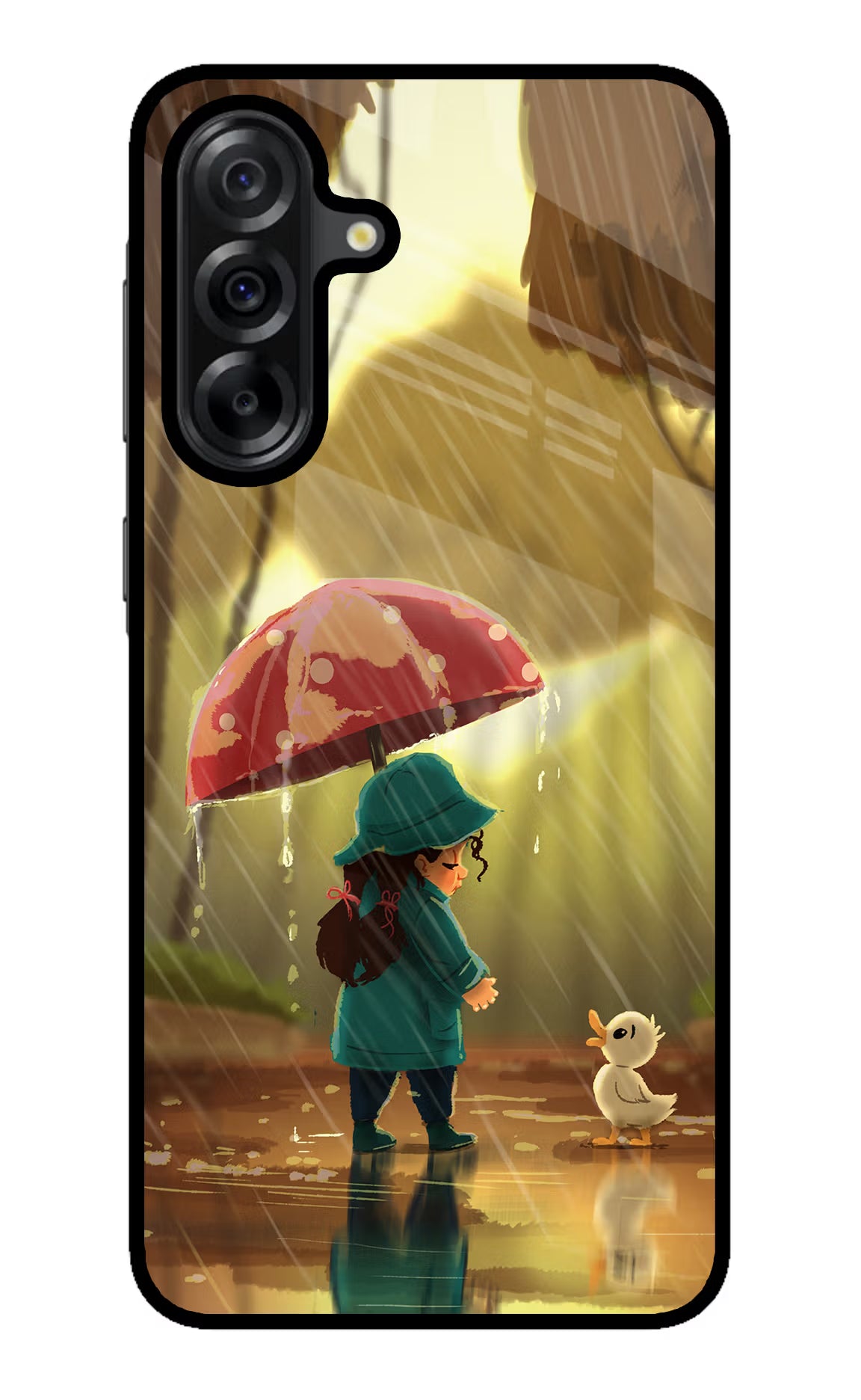Rainy Day Samsung A36 5G Glass Case Back Cover by Casekaro
