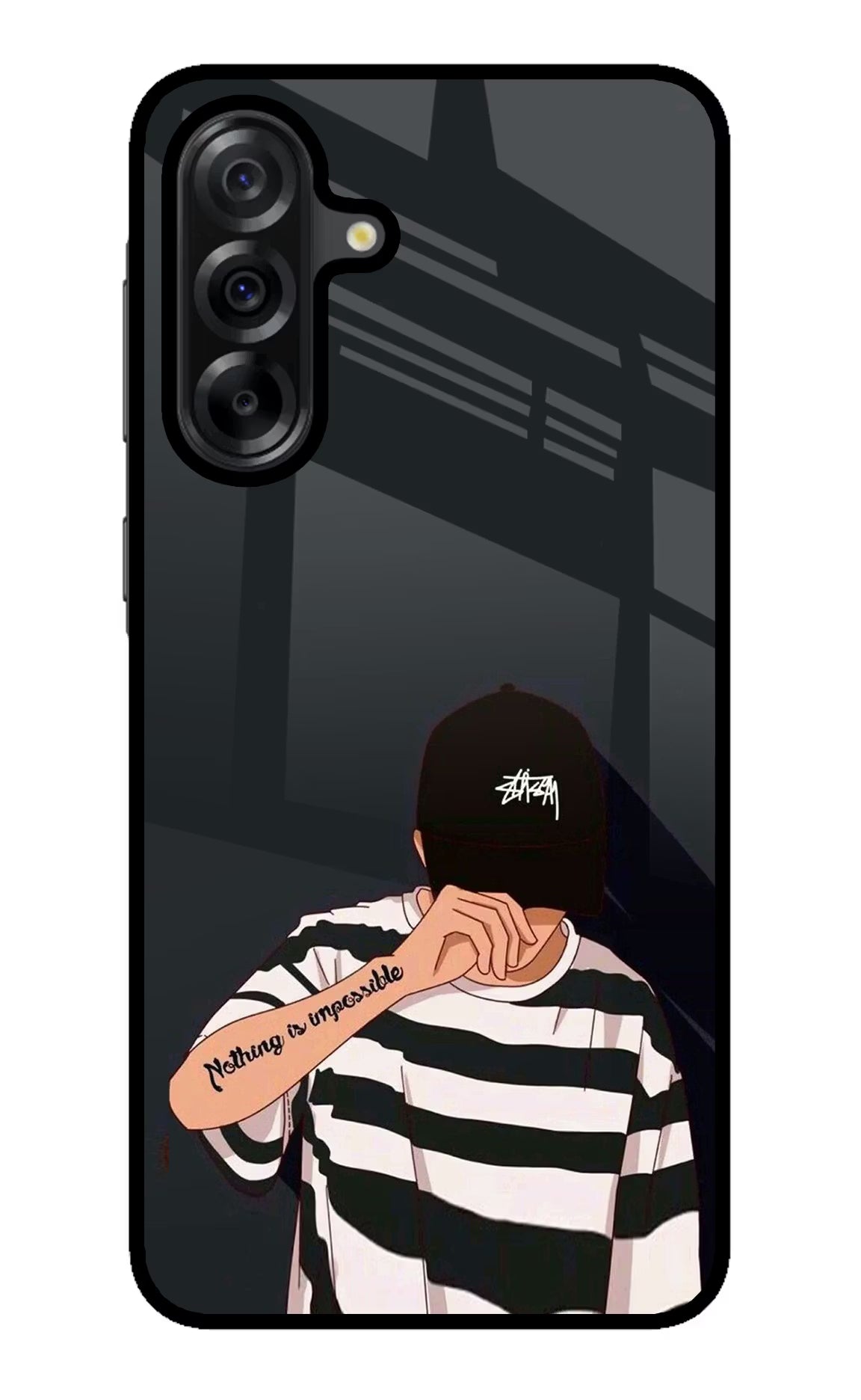 Aesthetic Boy Samsung A36 5G Glass Case Back Cover by Casekaro