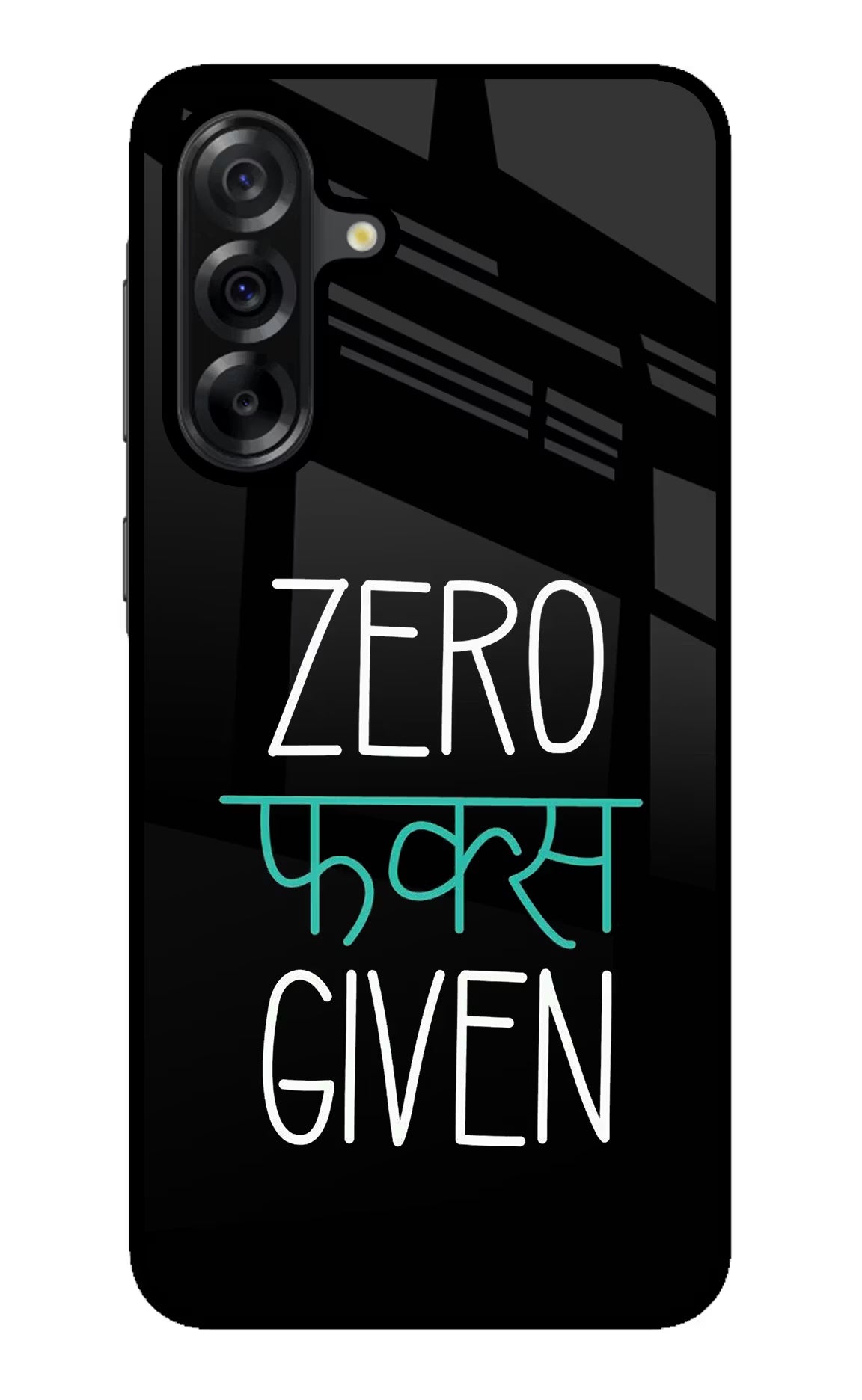 Zero Fucks Given Samsung A36 5G Glass Case Back Cover by Casekaro