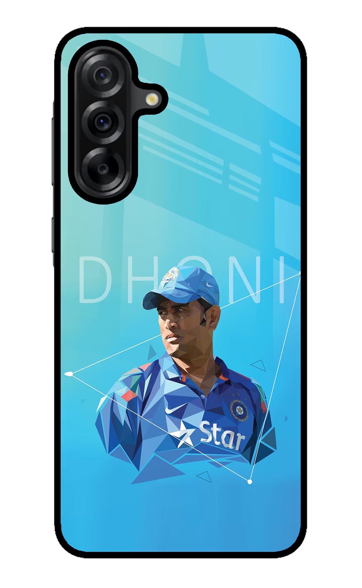 Dhoni Artwork Samsung A36 5G Glass Case Back Cover by Casekaro