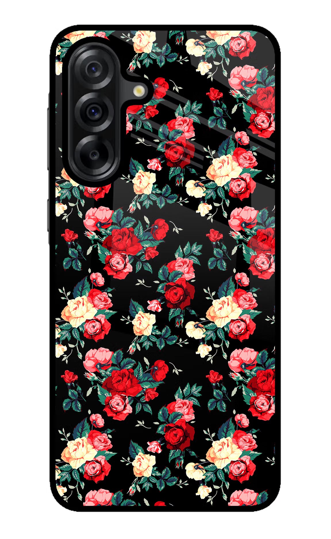 Rose Pattern Samsung A36 5G Glass Case