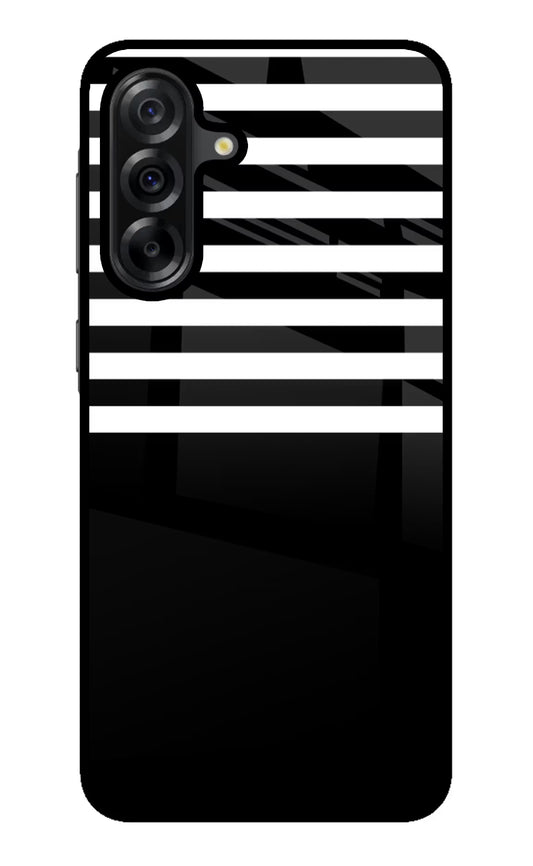 Black and White Print Samsung A36 5G Glass Case