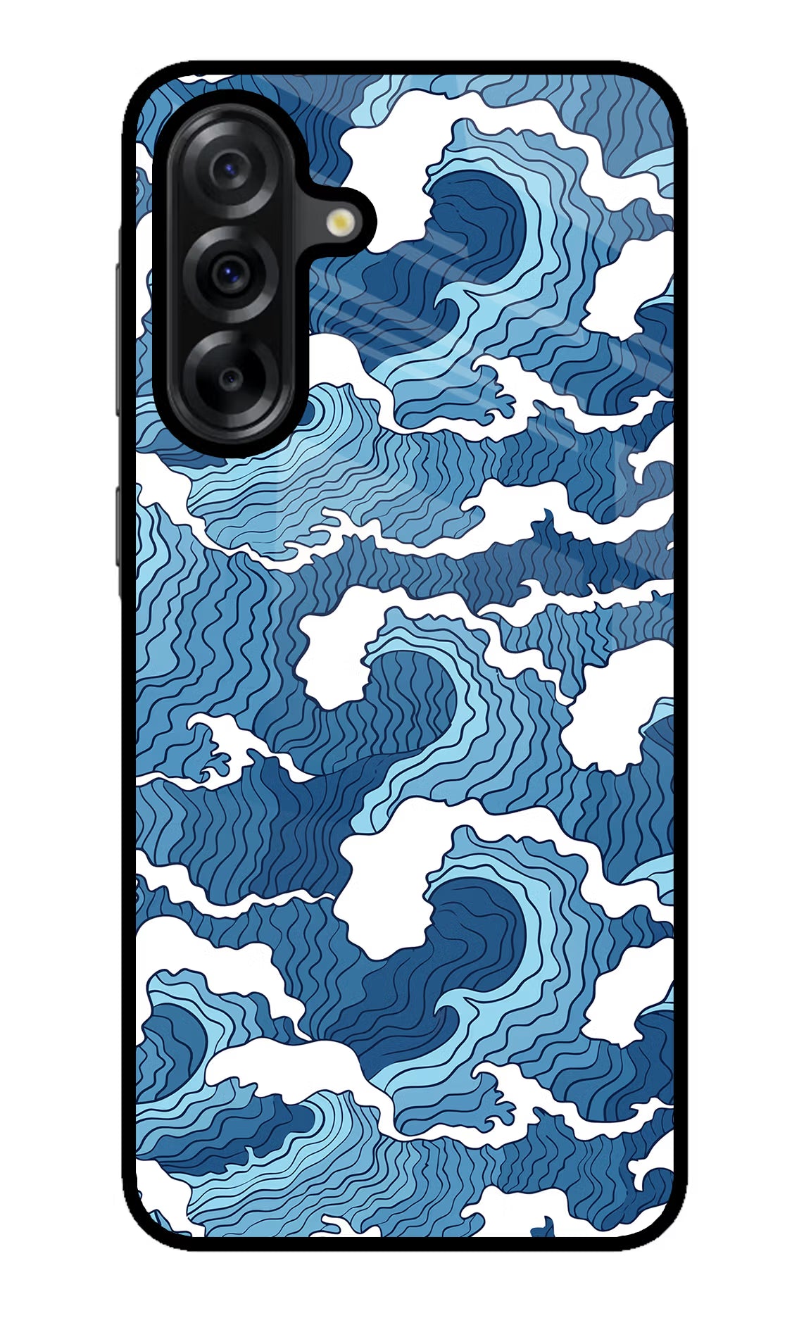 Blue Waves Samsung A36 5G Glass Case