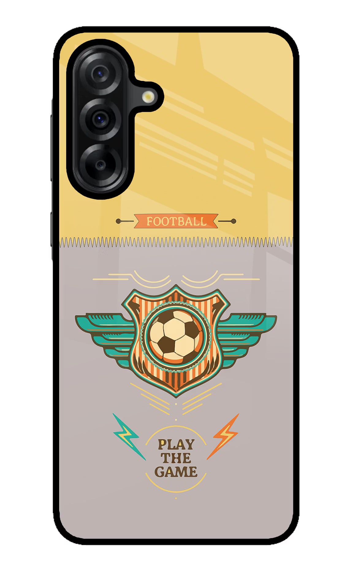 Football Samsung A36 5G Glass Case Back Cover by Casekaro