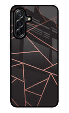 Geometric Pattern Samsung A36 5G Glass Case Back Cover by Casekaro