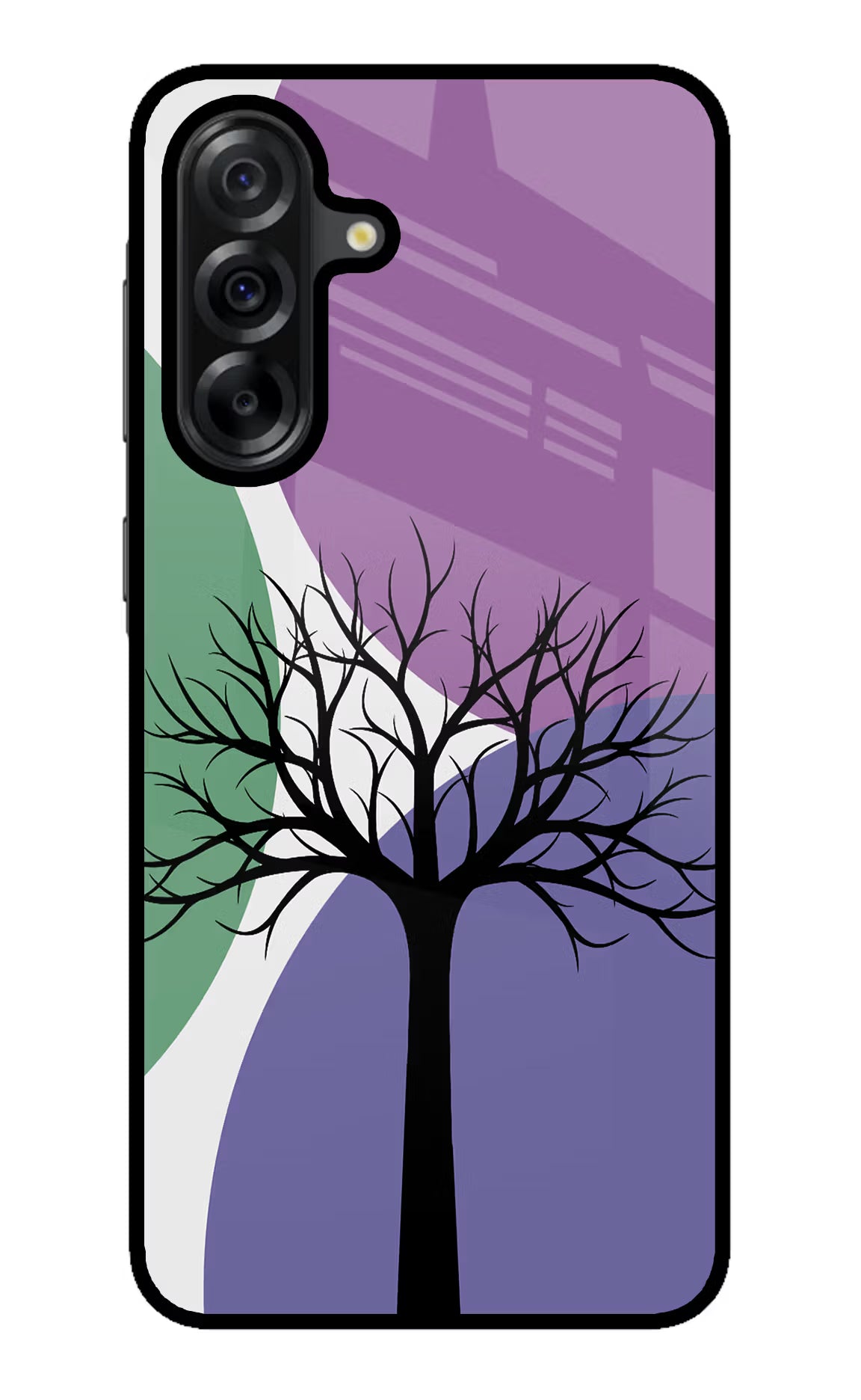 Tree Art Samsung A36 5G Glass Case Back Cover by Casekaro
