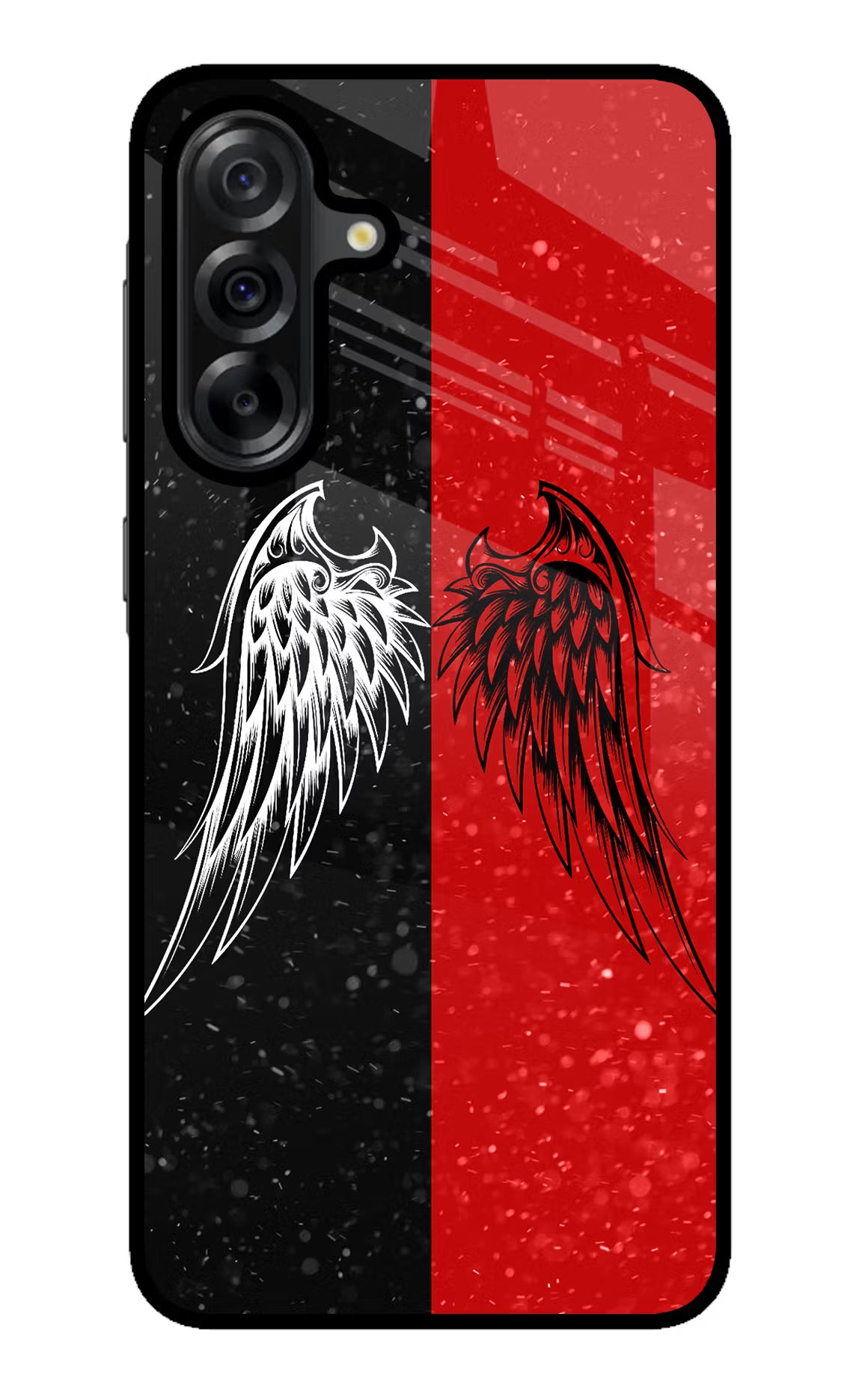 Wings Samsung A36 5G Glass Case Back Cover by Casekaro