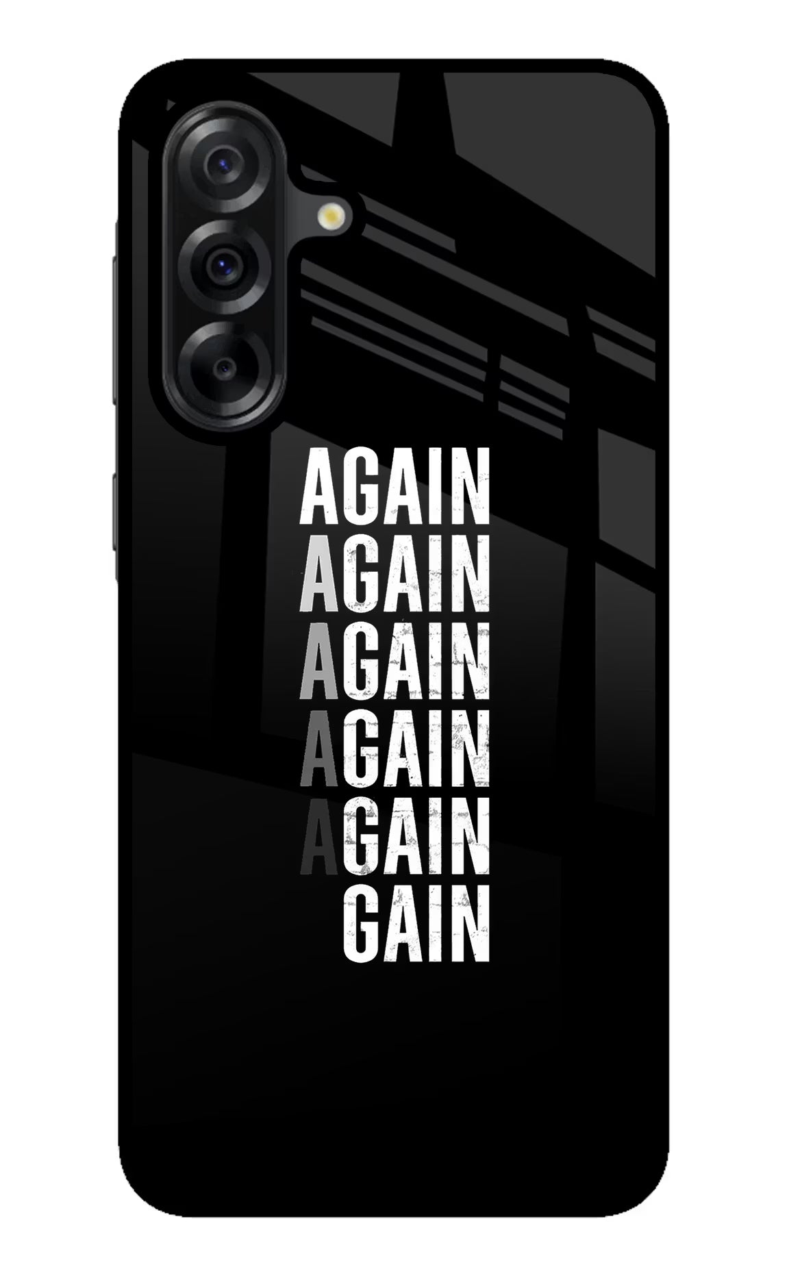 Again Again Gain Samsung A36 5G Glass Case Back Cover by Casekaro