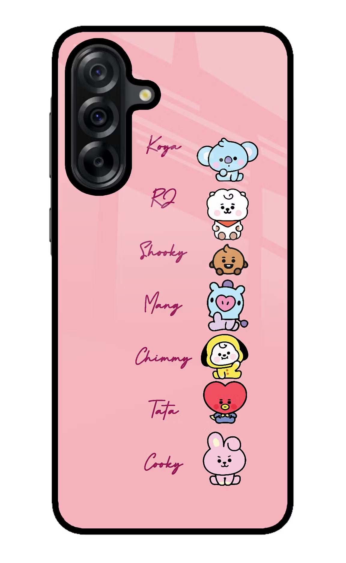 BTS names Samsung A36 5G Glass Case Back Cover by Casekaro