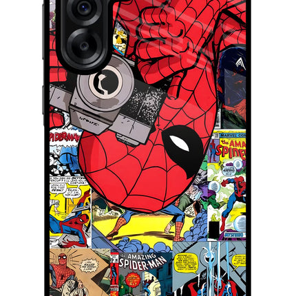 Spider Man Samsung A36 5G Glass Case Back Cover by Casekaro