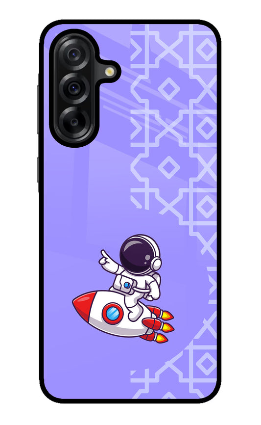 Cute Astronaut Samsung A36 5G Glass Case
