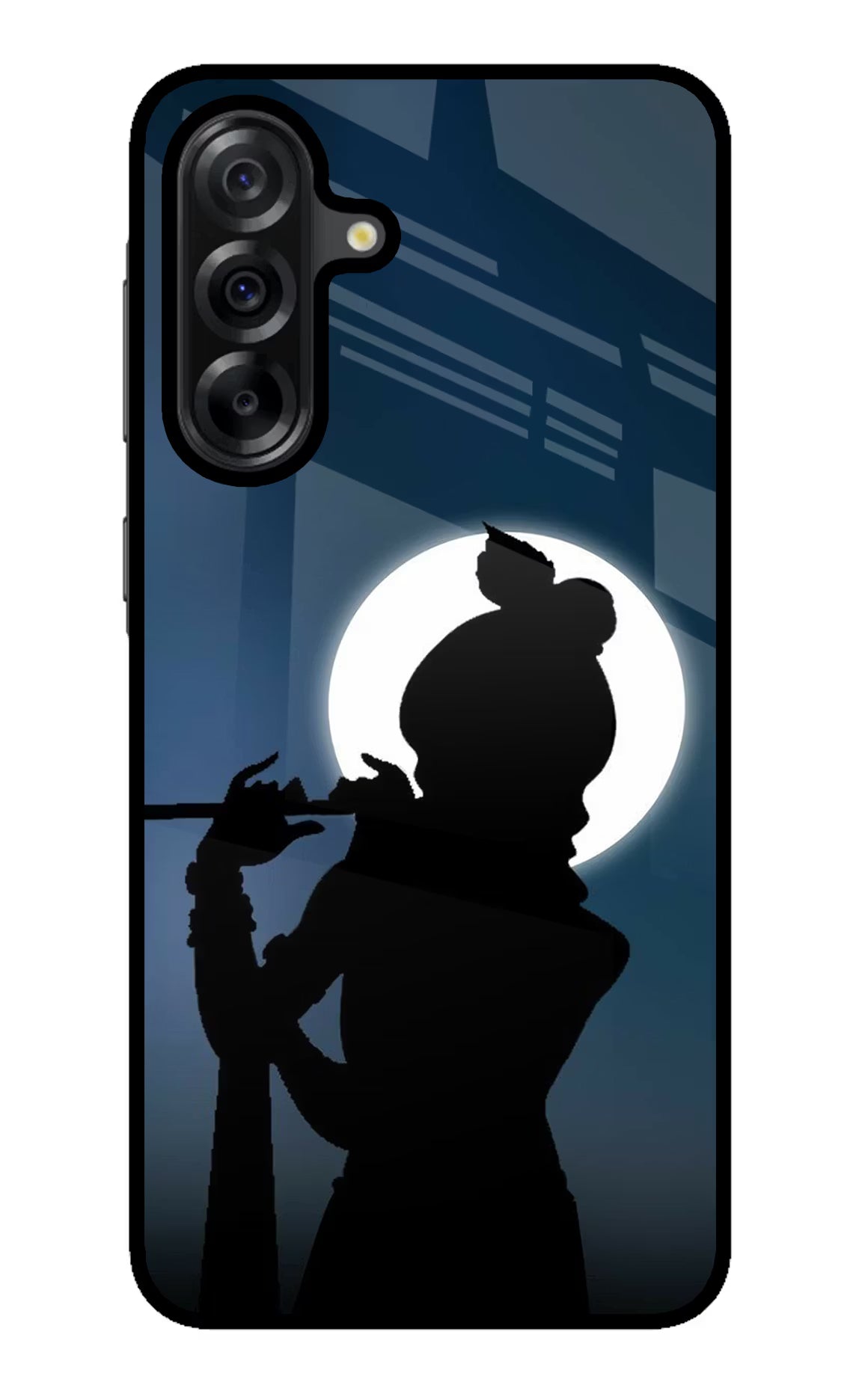 Shri Krishna Silhouette Samsung A36 5G Glass Case Back Cover by Casekaro